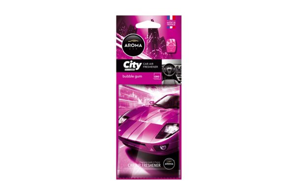 Ambientador para coche AROMA CAR CITY CARD BUBBLE GUM