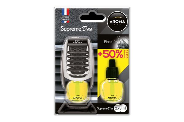 Ambientador para coche AROMA SUPREME DUO BLACK