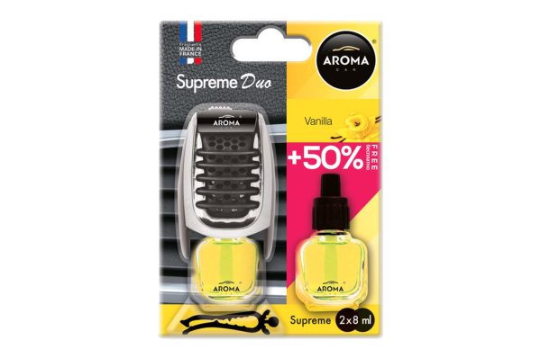Ambientador para coche AROMA SUPREME DUO VANILIA (Vainilla)
