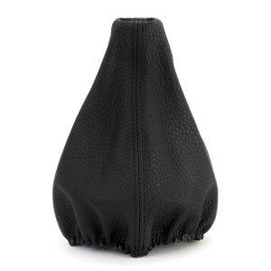 Cubierta para palanca de cambios de cuero hilos negros