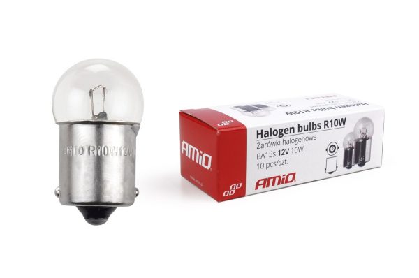 10 unid. Bombillas halógenas R10W BA15s 12V 10W.