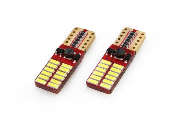 LED CANBUS 24SMD 4014 T10e (W5W) White 12V/24V