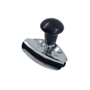 Pomo para volante, recto, plateado