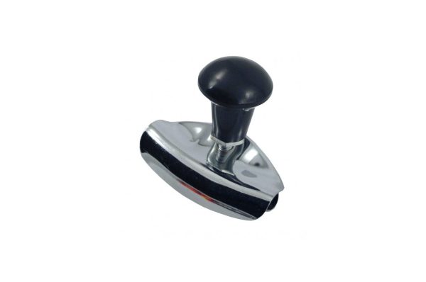 Pomo para volante, recto, plateado