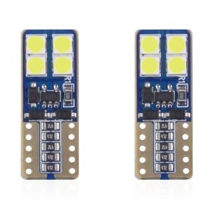 LED CANBUS 8SMD 2835 T10e (W5W) White 12V/24V