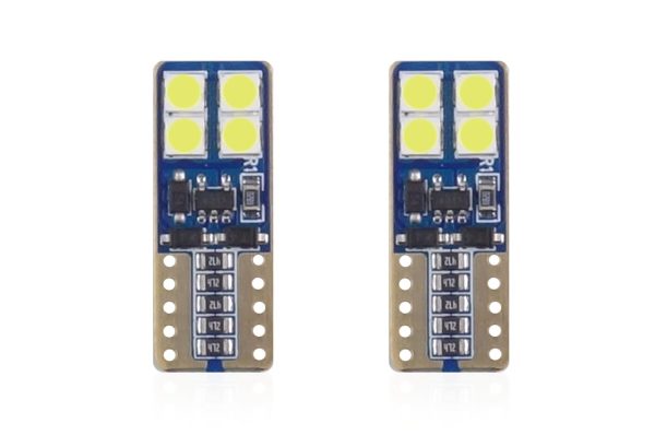 LED CANBUS 8SMD 2835 T10e (W5W) White 12V/24V