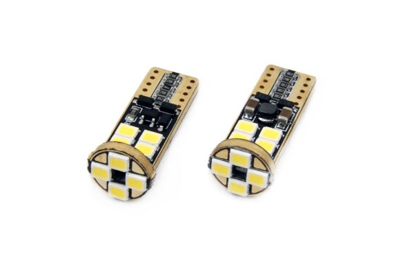 LED CANBUS 12SMD 2835 T10e (W5W) White 12V/24V