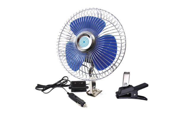 Ventilador metálico para coche sujeción a tornillo + clip CFAN-15+ 24V