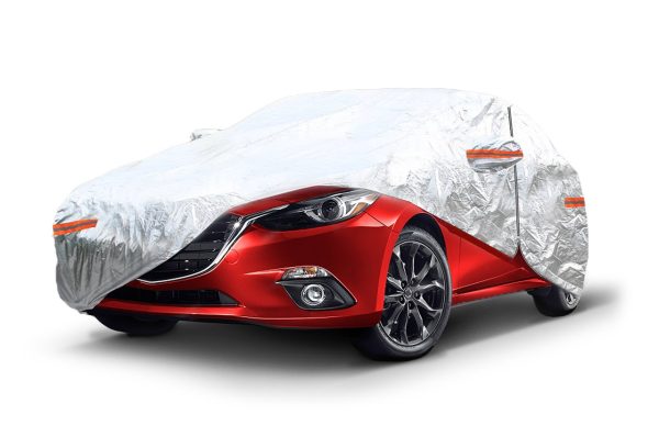 Cobertor reflectivo para coche, color ALUMINIO, con cierre, 120g algodón, talla: M