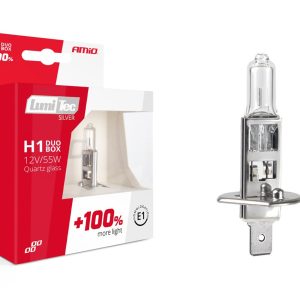 Kit halógenos LumiTec SILVER +100% H1 12V 55W DUO BOX