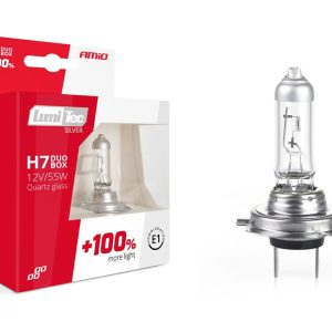 Kit halógenos LumiTec SILVER +100% H7 12V 55W DUO BOX
