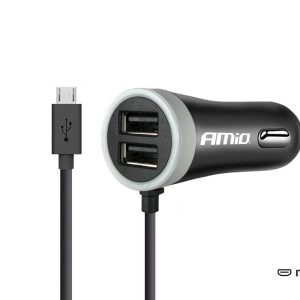 Cargador de Móvil USB para Coche 12/24V Micro + 2x USB 2.4A PCH PRO-01