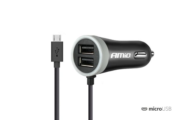 Cargador de Móvil USB para Coche 12/24V Micro + 2x USB 2.4A PCH PRO-01