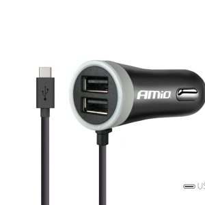 Cargador de Móvil USB para Coche 12/24V Micro C + 2x USB 2.4A PCH PRO-3