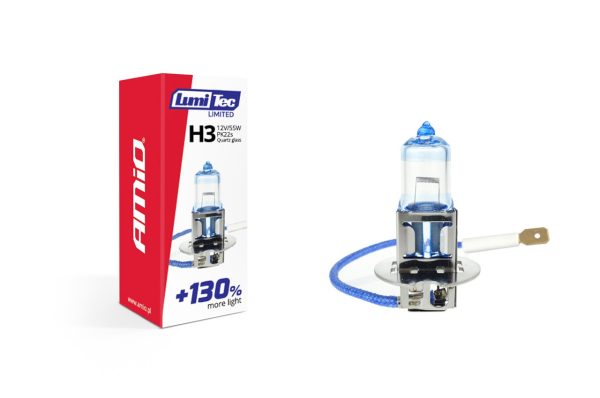 Bombilla halógena H3 12V 55W LumiTec LIMITED +130%