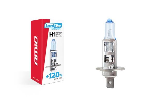 Bombilla halógena H1 12V 55W LumiTec SuperWhite +120%