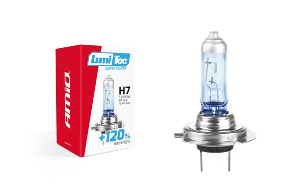 Bombilla halógena H7 12V 55W LumiTec SuperWhite +120%