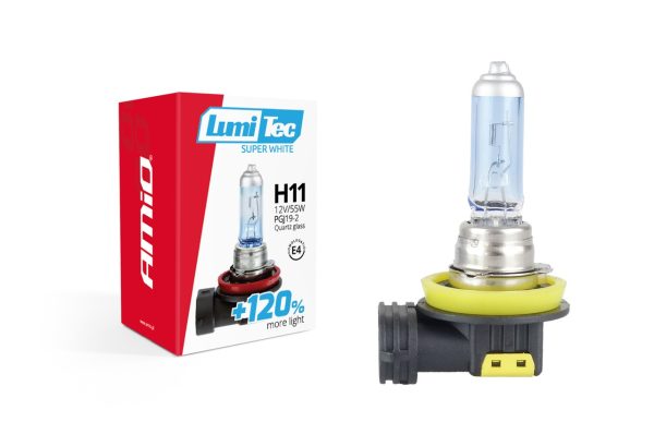 Bombilla halógena LumiTec SuperWhite +120% H11 12V 55W