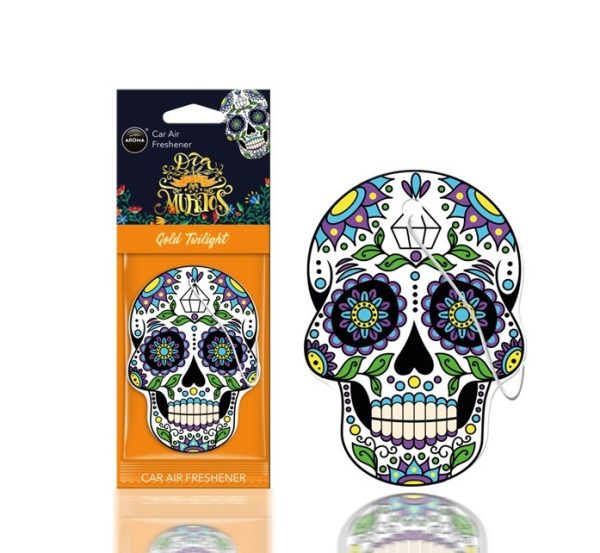 Ambientador para coche AROMA DIA DE LOS MUERTOS Gold Tatoo