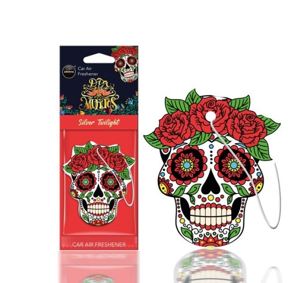 Ambientador para coche AROMA DIA DE LOS MUERTOS Silver Tatoo