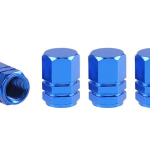 Tapones de aluminio para válvula color azul 4 unid.