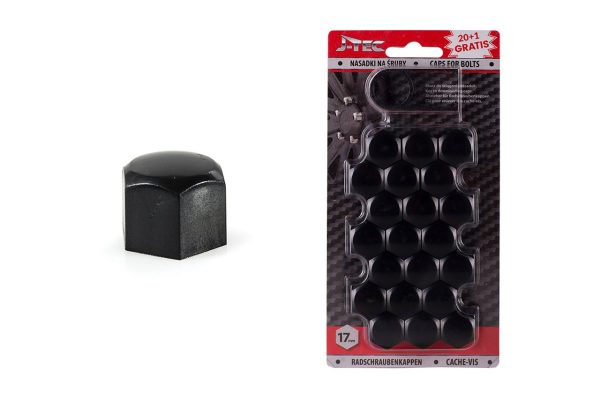 Tapones válvula para llanatas 17 mm- negro