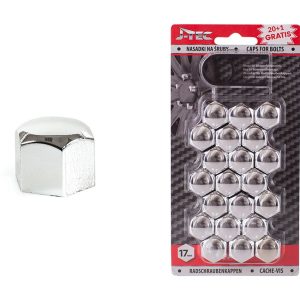 Tapones válvula para llanatas 17 mm- cromados