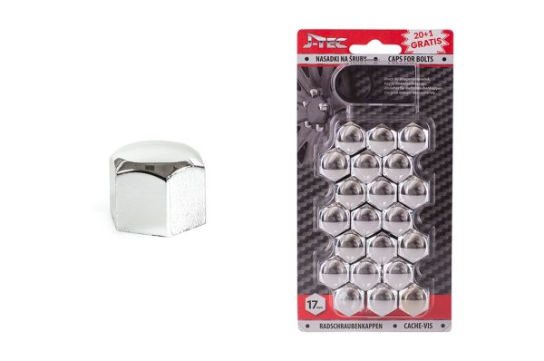 Tapones válvula para llanatas 17 mm- cromados