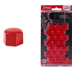 Tapones válvula para llanatas 17 mm- rojo