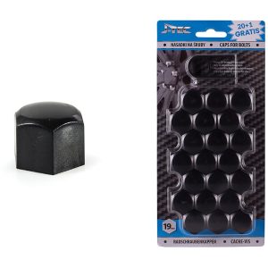 Tapones válvula para llanatas 19 mm- negro