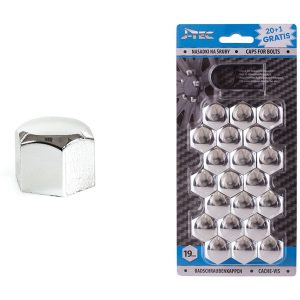 Tapones válvula para llanatas 19 mm- cromados