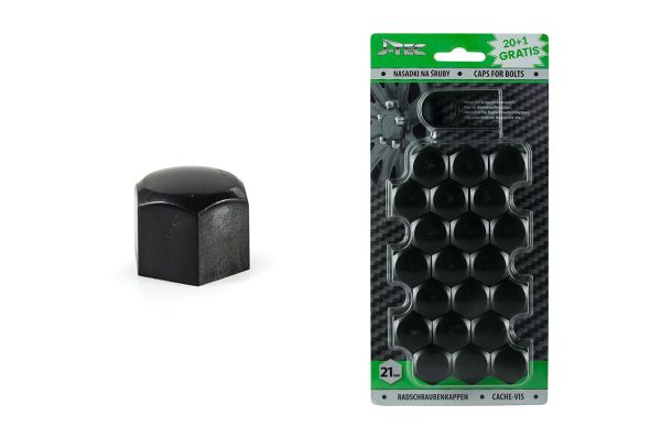 Tapones válvula para llanatas 21 mm- negro