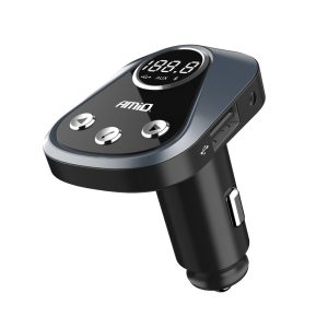 Bluetooth Transmisor FM con cargador 2,4A + APP Localizador de coche y chequeador de volataje de batería BT-02