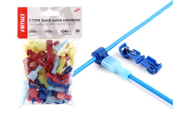 Conectores de conexión rápida tipo T caja 30 unid. MIX