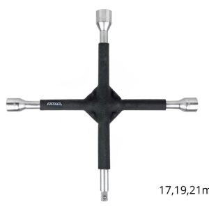 Llave para llantas tipo cruz- engomado 17-19-21mm 1/2"