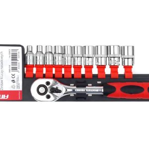 Juego de llaves de copa 11 elementos (1/4" 4-13mm)
