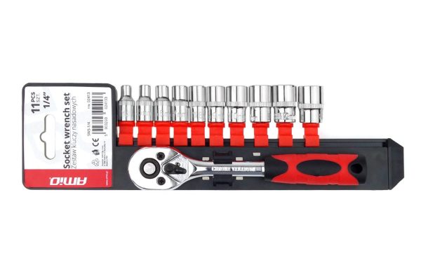 Juego de llaves de copa 11 elementos (1/4" 4-13mm)