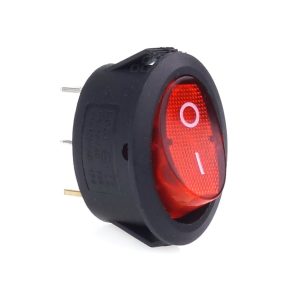 Interruptor ovalado rojo 12V o 230V (iluminado) BU01
