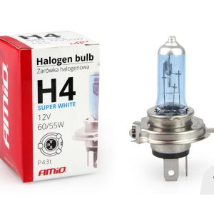 Bombilla halógena H4 12V 60/55W UV filter (E4) Super White