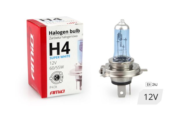 Bombilla halógena H4 12V 60/55W UV filter (E4) Super White