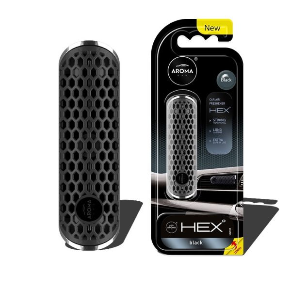 Ambientador para coche AROMA FANCY SHAPES POLYMER HEX Black