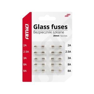 10 unid. Fusibles de Cristal mini (20mm)
