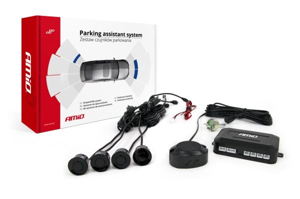 Sensor de Aparcamiento Buzzer 4 sensores- color negro