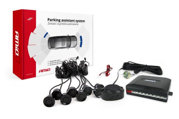 Sensor de Aparcamiento Buzzer 8 sensores- color negro