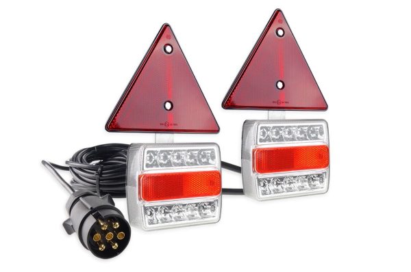 Kit magnético de piloto trasero LED con triángulo catadriópico para remolques TLS02
