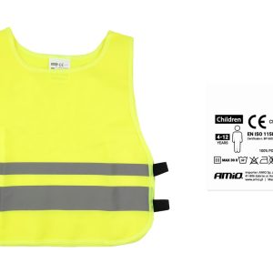 Chaleco de seguridad amarillo para ni?os SVK-03 posee certificado