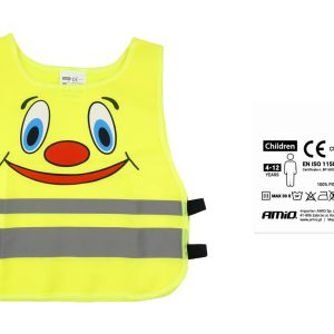 Chaleco de seguridad amarillo para ni?os SVK-04 posee certificado