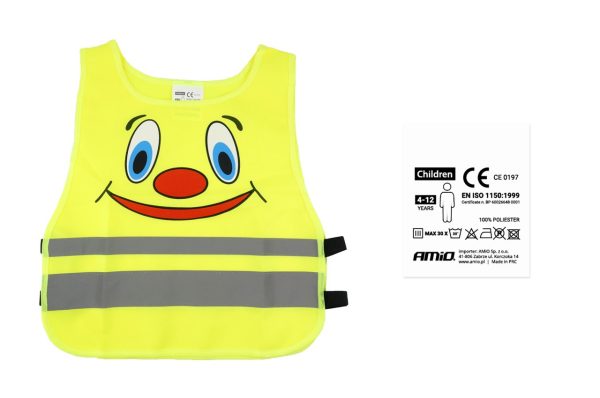 Chaleco de seguridad amarillo para ni?os SVK-04 posee certificado
