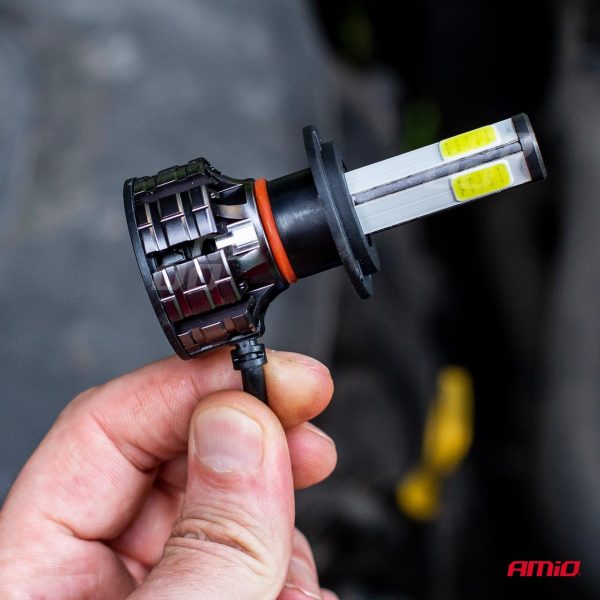 Bombilla Luz de Cruce LED Headlamp H7 COB 4Side AMiO