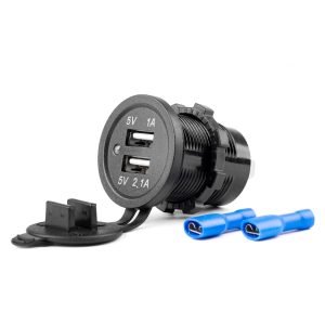 Cargador impermeable 2xUSB 12/24V MOD-03